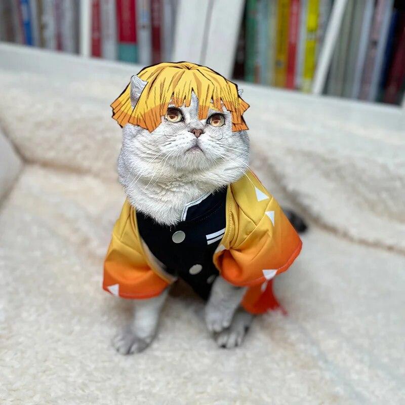Demon Slayer Zenitsu Pet Cosplay Spring Summer Cat Clothing Cute Kitten Cat Clothes Zenitsu Dogs Clothing S
Demon Slayer Zenitsu Pet Cosplay Spring Summer Cat Clothing Cute Kitten Cat Clothes Zenitsu Dogs Clothing S