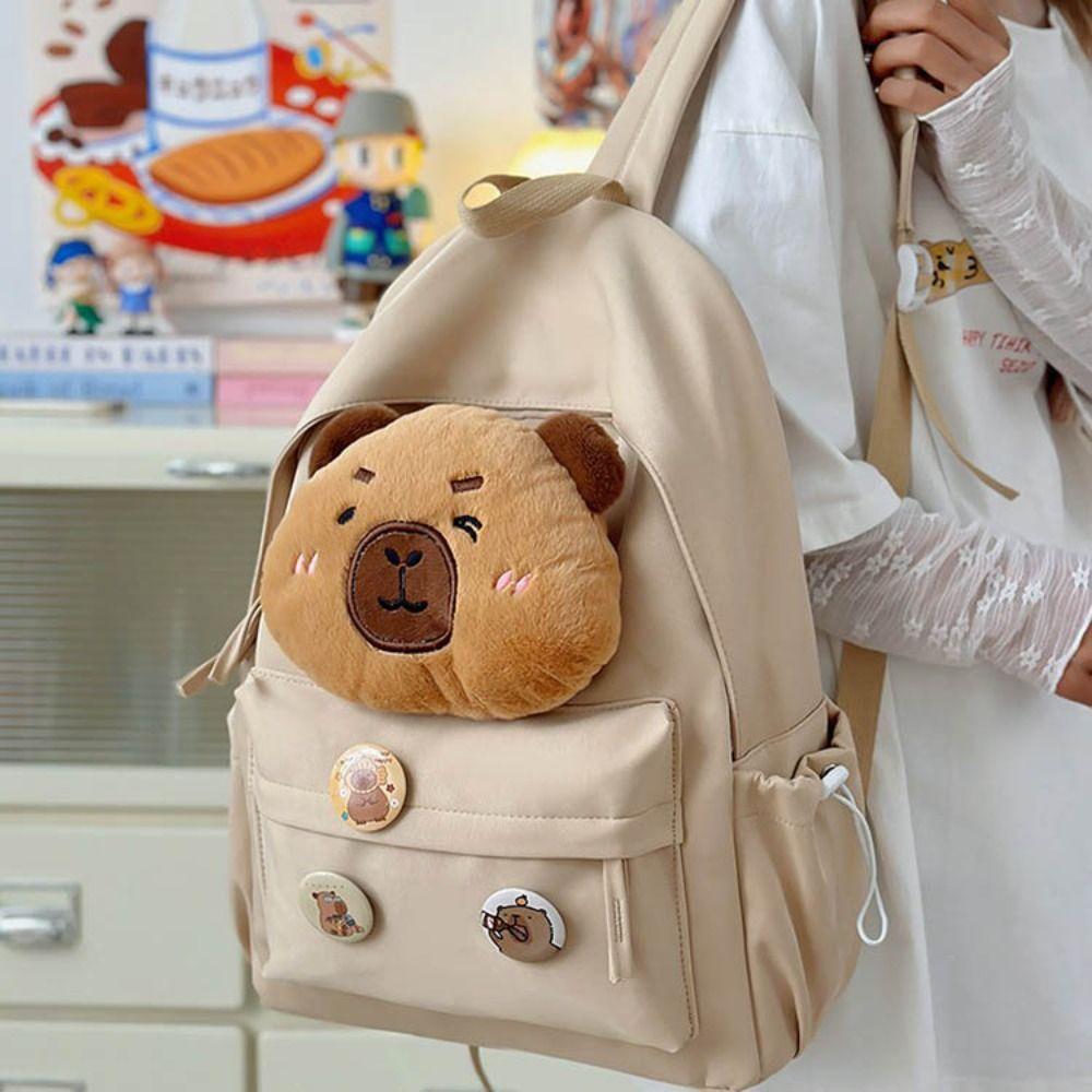 Adjustable Shoulder Straps Cartoon School Bag Nylon Children Bookbag Capybara Backpack Teenager Style2
Adjustable Shoulder Straps Cartoon School Bag Nylon Children Bookbag Capybara Backpack Teenager Style2