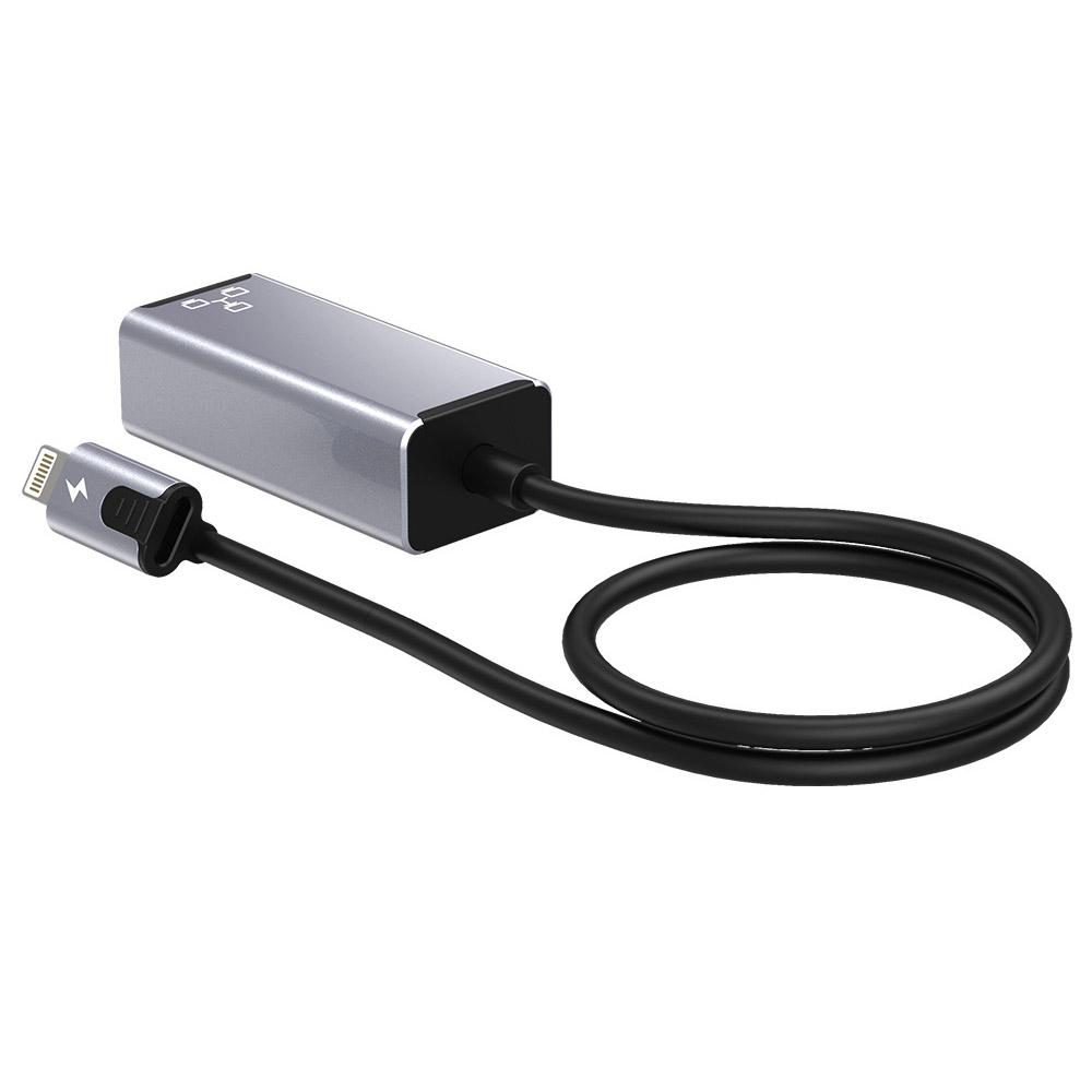 10/100Mbps Lightning to RJ45 Ethernet Network Adapter LAN Convertor Cable PD 20W Charging Cord for iPhone/iPad Silver Grey
10/100Mbps Lightning to RJ45 Ethernet Network Adapter LAN Convertor Cable PD 20W Charging Cord for iPhone/iPad Silver Grey