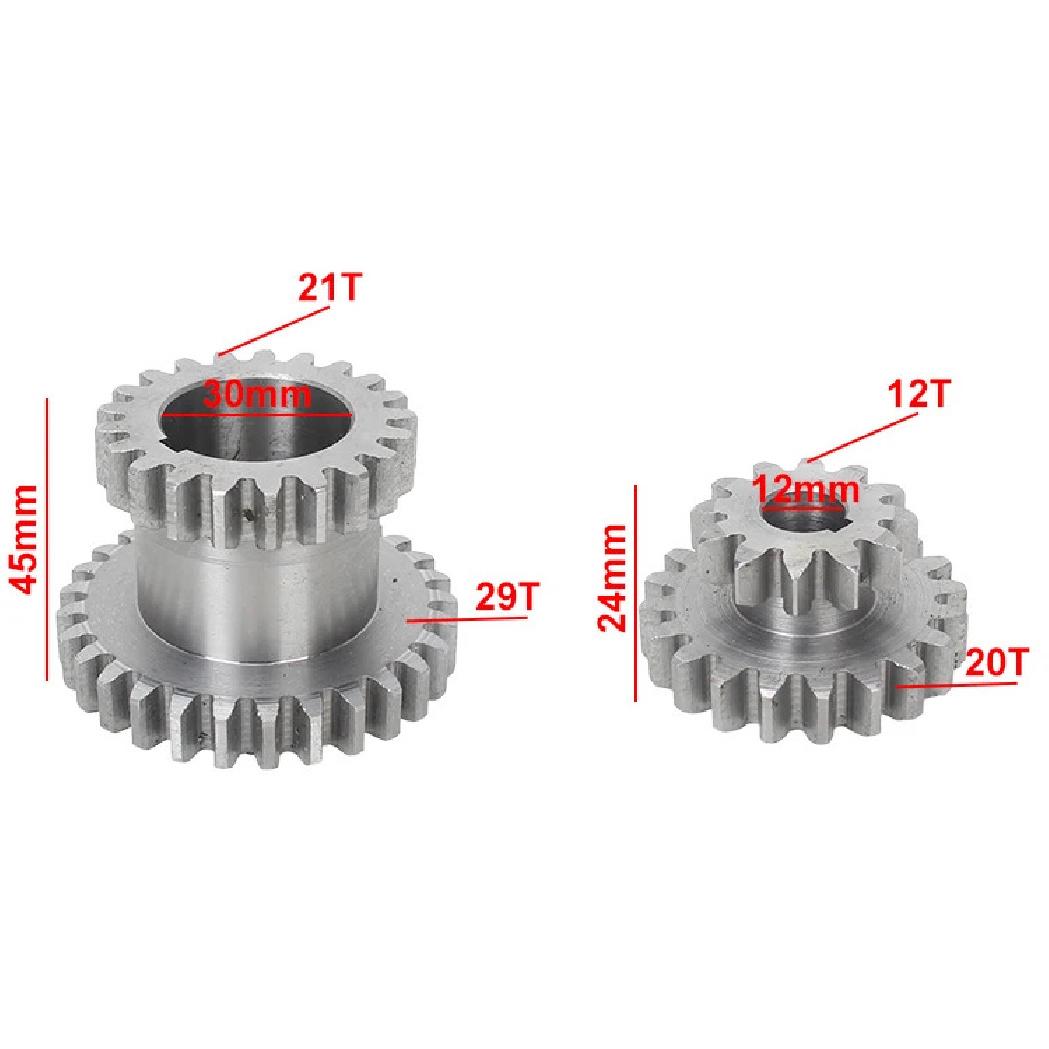 2pcs High&low Metal Transmission Gear T29xT21&T20xT12 SIEG C2&C3-014G/024G JET BD-6 Metal Lathe Main Shaft Duplicate Double Gear
2pcs High&low Metal Transmission Gear T29xT21&T20xT12 SIEG C2&C3-014G/024G JET BD-6 Metal Lathe Main Shaft Duplicate Double Gear