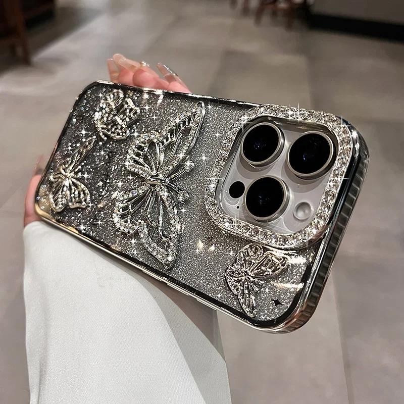 3D Butterfly Diamond Case for iPhone 16 Pro 15 14 13 12 11 Pro Max Plus Glitter Gradient Plating Soft Shockproof Cover For iPhone 13 ProMax
3D Butterfly Diamond Case for iPhone 16 Pro 15 14 13 12 11 Pro Max Plus Glitter Gradient Plating Soft Shockproof Cover For iPhone 13 ProMax