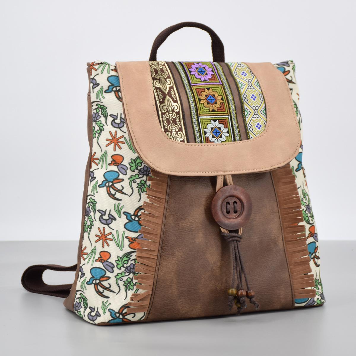 Ethnic Embroidery PU Flap Backpack for Women Fringe Beading Vintage Schoolbags Woman Daily Backpacks Travel Bag Retro Rucksacks темно-коричневого
Ethnic Embroidery PU Flap Backpack for Women Fringe Beading Vintage Schoolbags Woman Daily Backpacks Travel Bag Retro Rucksacks темно-коричневого