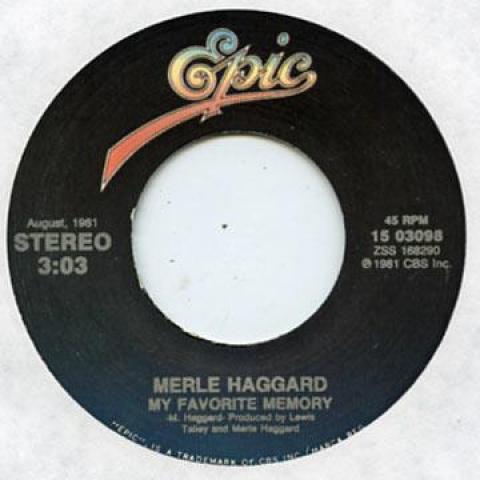 7inch Record MERLE HAGGARD - My Favorite Memory / Big City CBS030987 Epic 1981 US Soul/Funk
7inch Record MERLE HAGGARD - My Favorite Memory / Big City CBS030987 Epic 1981 US Soul/Funk