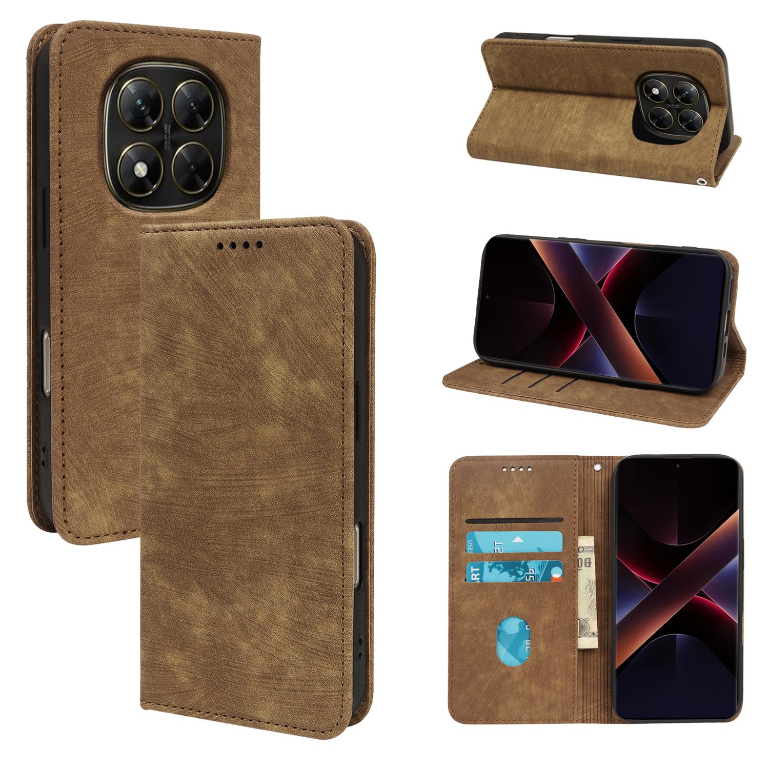 For Xiaomi Redmi Note 14 Pro 5G/Poco X7 5G Case Strong Magnetic Leather Wallet Phone Cover with Striped Texture Brown
For Xiaomi Redmi Note 14 Pro 5G/Poco X7 5G Case Strong Magnetic Leather Wallet Phone Cover with Striped Texture Brown