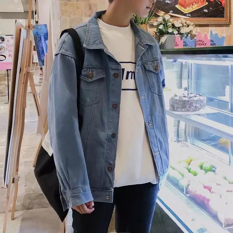 Trendy Vintage Loose Cowboy Coat for Men On Board Casual Clothing Denim Jackets Man L
Trendy Vintage Loose Cowboy Coat for Men On Board Casual Clothing Denim Jackets Man L