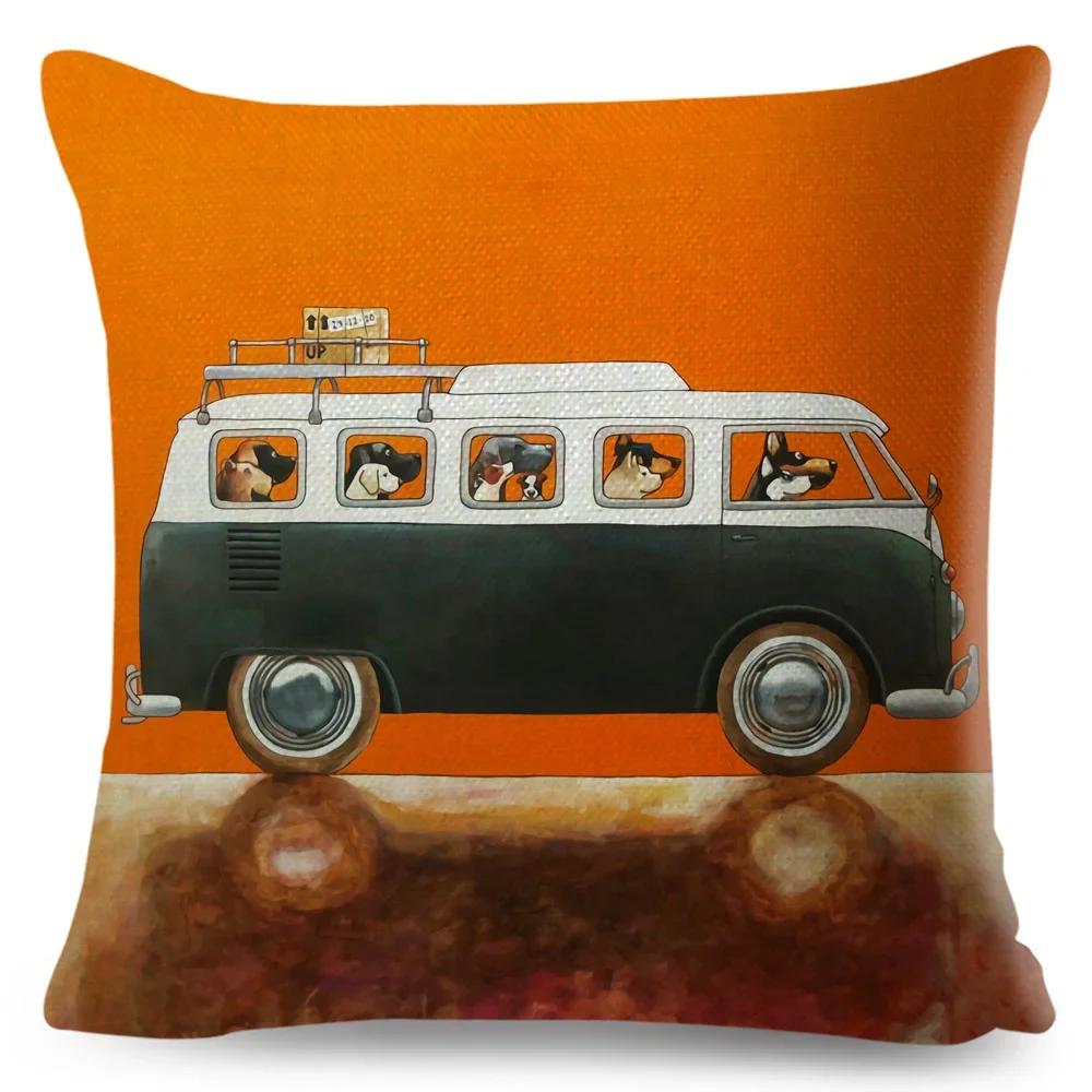 Driving Bus Dog Cushion Cover Decor ful Cute Cartoon Pet Dalmatian Pillowcase Polyester Pillow Case for Car Sofa Home,(23) 66x66cm
Driving Bus Dog Cushion Cover Decor ful Cute Cartoon Pet Dalmatian Pillowcase Polyester Pillow Case for Car Sofa Home,(23) 66x66cm