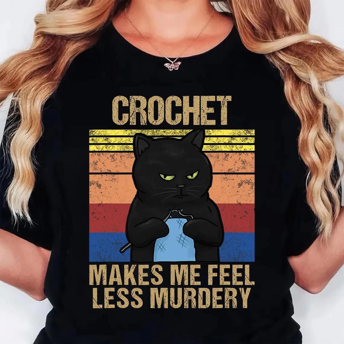 Funny Crochet Tshirt Womens Knitting Quotes Tshirt Street Clothing Harajuku Round Neck Tshirt Womens Clothing S
Funny Crochet Tshirt Womens Knitting Quotes Tshirt Street Clothing Harajuku Round Neck Tshirt Womens Clothing S