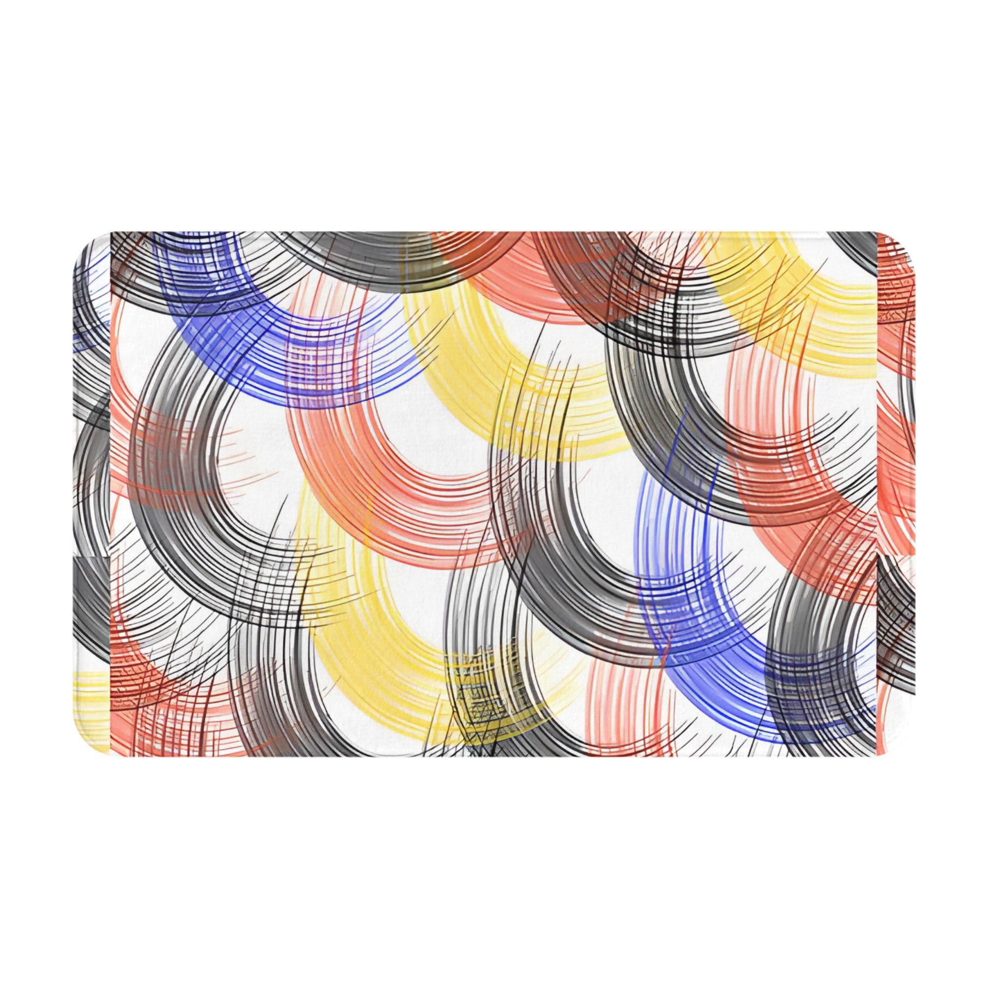 Abstract Colorful Swirl Design Floor Mat, Modern Artistic Decorative Rug, Machine Washable Polyester for Living Room Entrance 40x60cm
Abstract Colorful Swirl Design Floor Mat, Modern Artistic Decorative Rug, Machine Washable Polyester for Living Room Entrance 40x60cm