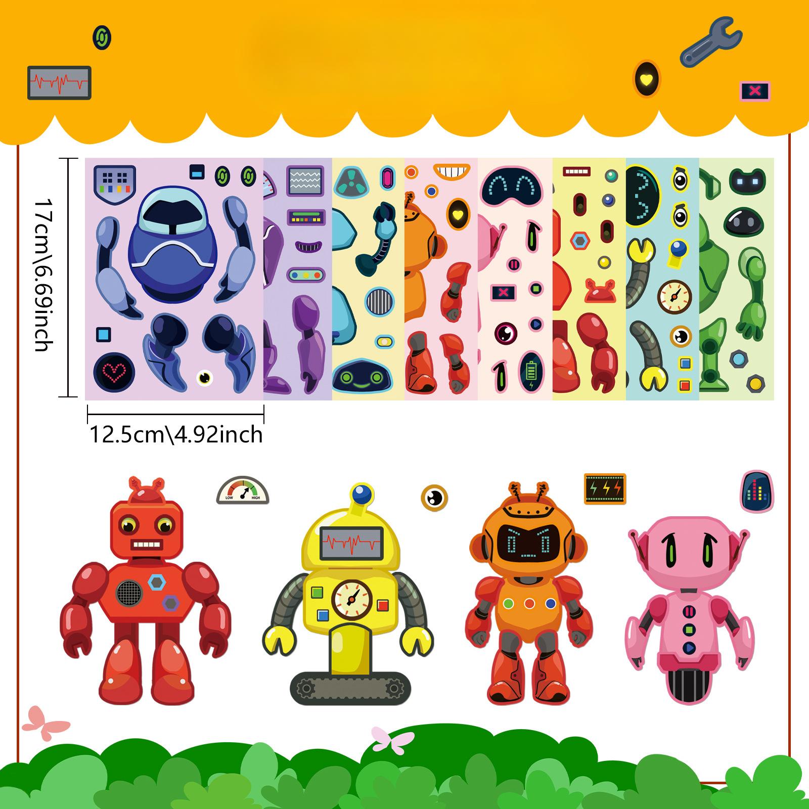 8 штук/набор граффити-стикеров для обмена лицами роботов, личностные, сделай лицо, пазл, DIY-стикеры
8 штук/набор граффити-стикеров для обмена лицами роботов, личностные, сделай лицо, пазл, DIY-стикеры