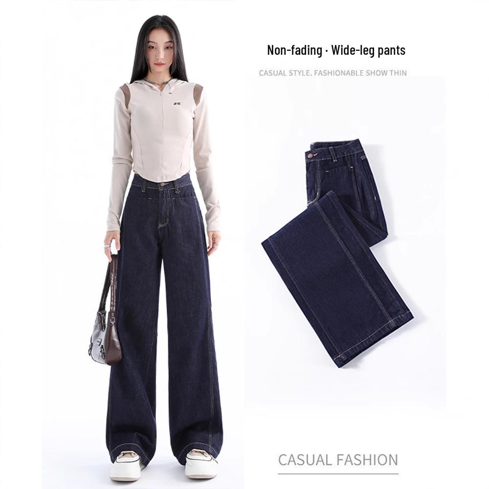 Women s High-Waisted Dark Blue Wide-Leg Jeans - Autumn 2024 Slimming Loose Drape Straight-Leg Pants S
Women s High-Waisted Dark Blue Wide-Leg Jeans - Autumn 2024 Slimming Loose Drape Straight-Leg Pants S