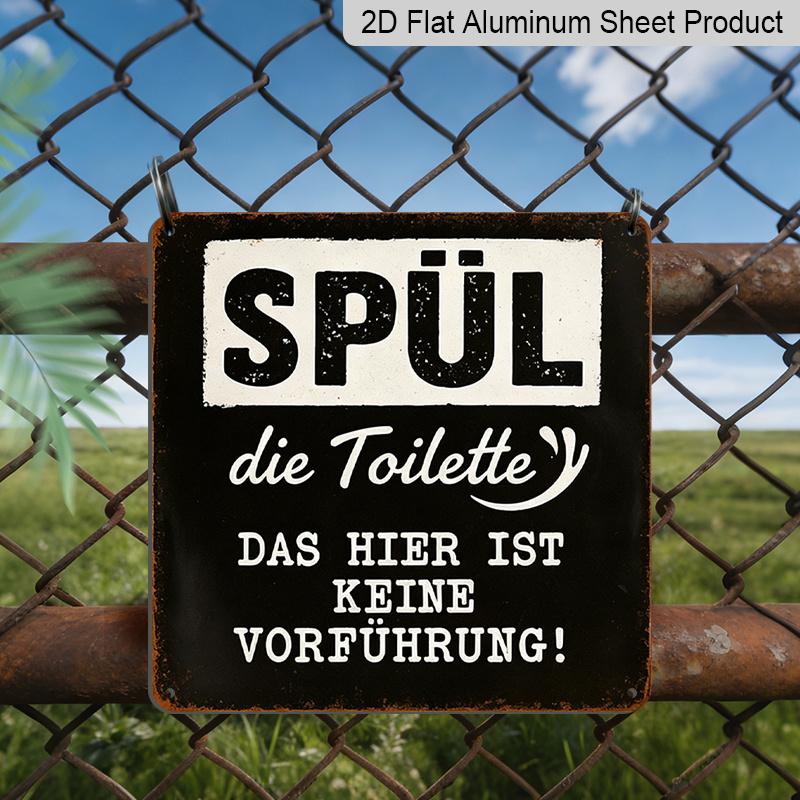 2D Flat - 1pc Vintage Aluminium Metal Sign, Outdoor Decorative Wall Sign, Retro Tin Sign Style, Bathroom, Flush The Toilet , Home Wall Decor Plaque 20*20cm
2D Flat - 1pc Vintage Aluminium Metal Sign, Outdoor Decorative Wall Sign, Retro Tin Sign Style, Bathroom, Flush The Toilet , Home Wall Decor Plaque 20*20cm