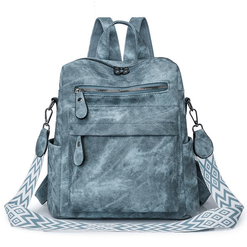 Женский рюкзак большой емкости из мягкой кожи, дорожный рюкзак для девочек, школьный рюкзак синий
Женский рюкзак большой емкости из мягкой кожи, дорожный рюкзак для девочек, школьный рюкзак синий