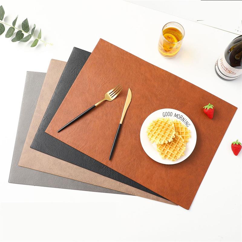 Solid Color Nordic Ins Bilayer Leather Meal Mats Heat Prevention Hotels Home Waterproof Oil Proof Dining Table Mat
Solid Color Nordic Ins Bilayer Leather Meal Mats Heat Prevention Hotels Home Waterproof Oil Proof Dining Table Mat