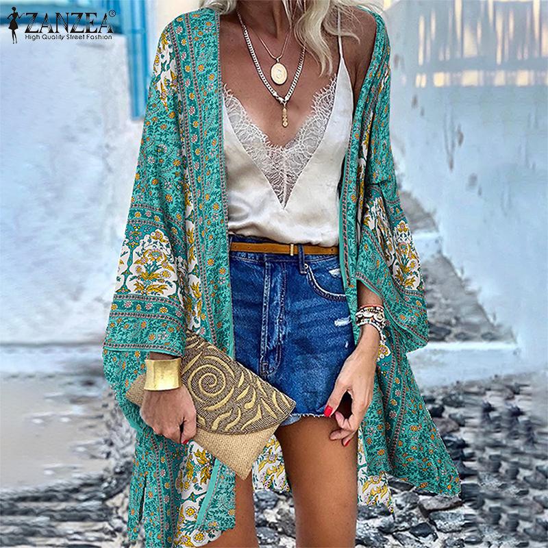 ZANZEA Womens Summer Dolman Sleeve Bohemain Print Beach Cover Up Cardigan Blouse S
ZANZEA Womens Summer Dolman Sleeve Bohemain Print Beach Cover Up Cardigan Blouse S