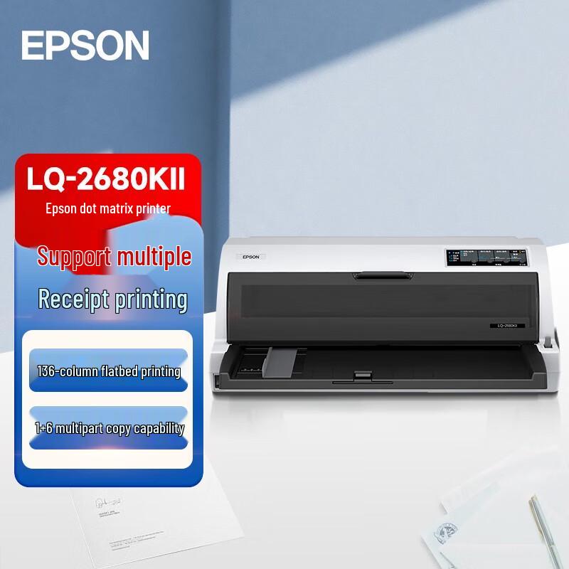 Epson LQ-2680KII 24-Pin Dot Matrix Printer CN plug (adapter included)
Epson LQ-2680KII 24-Pin Dot Matrix Printer CN plug (adapter included)