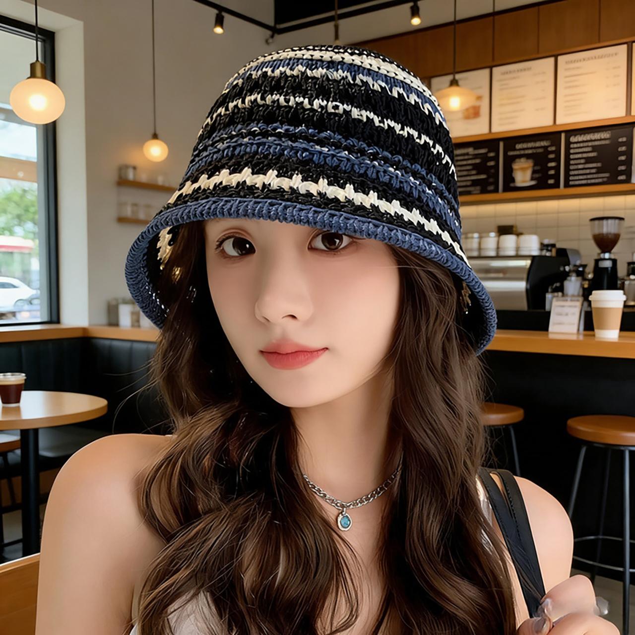 Fashion Vintage Bucket Hat for Women Summer Hollow Breathable Colorful Knitted Sunshade Basin Cap Girls Outdoor Panama Hat One Size чорний
Fashion Vintage Bucket Hat for Women Summer Hollow Breathable Colorful Knitted Sunshade Basin Cap Girls Outdoor Panama Hat One Size чорний