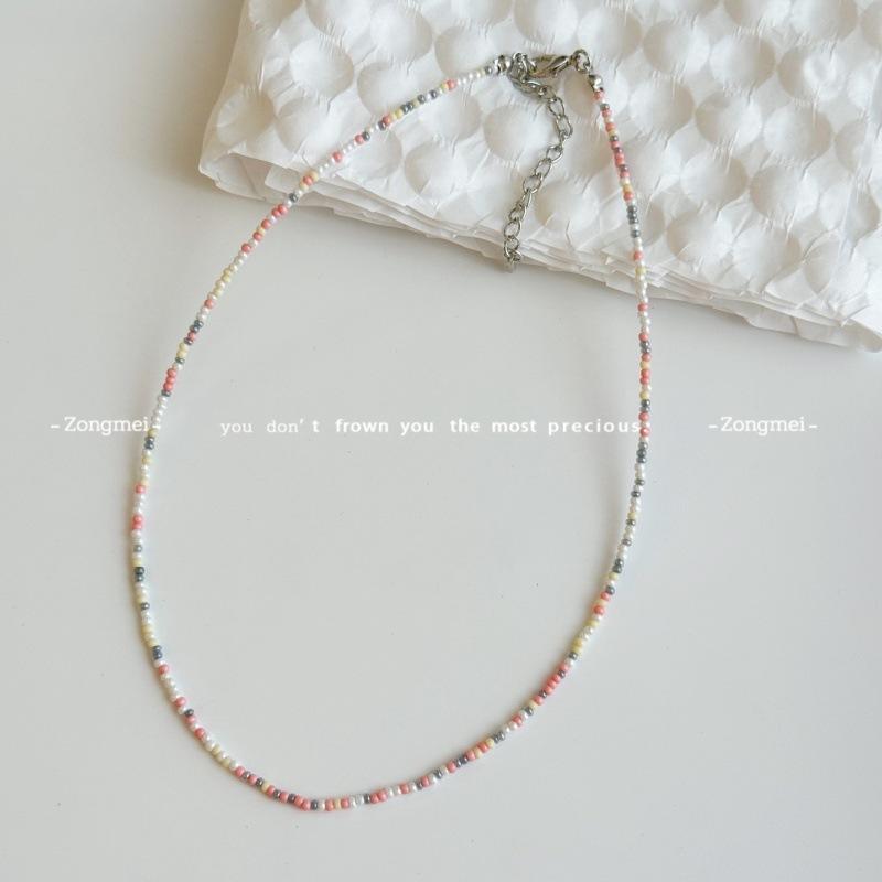 Стиль Mori sweet girl DIY цветная нить с бусинами из риса, женская дофаминовая бусинная цепочка на шею
Стиль Mori sweet girl DIY цветная нить с бусинами из риса, женская дофаминовая бусинная цепочка на шею