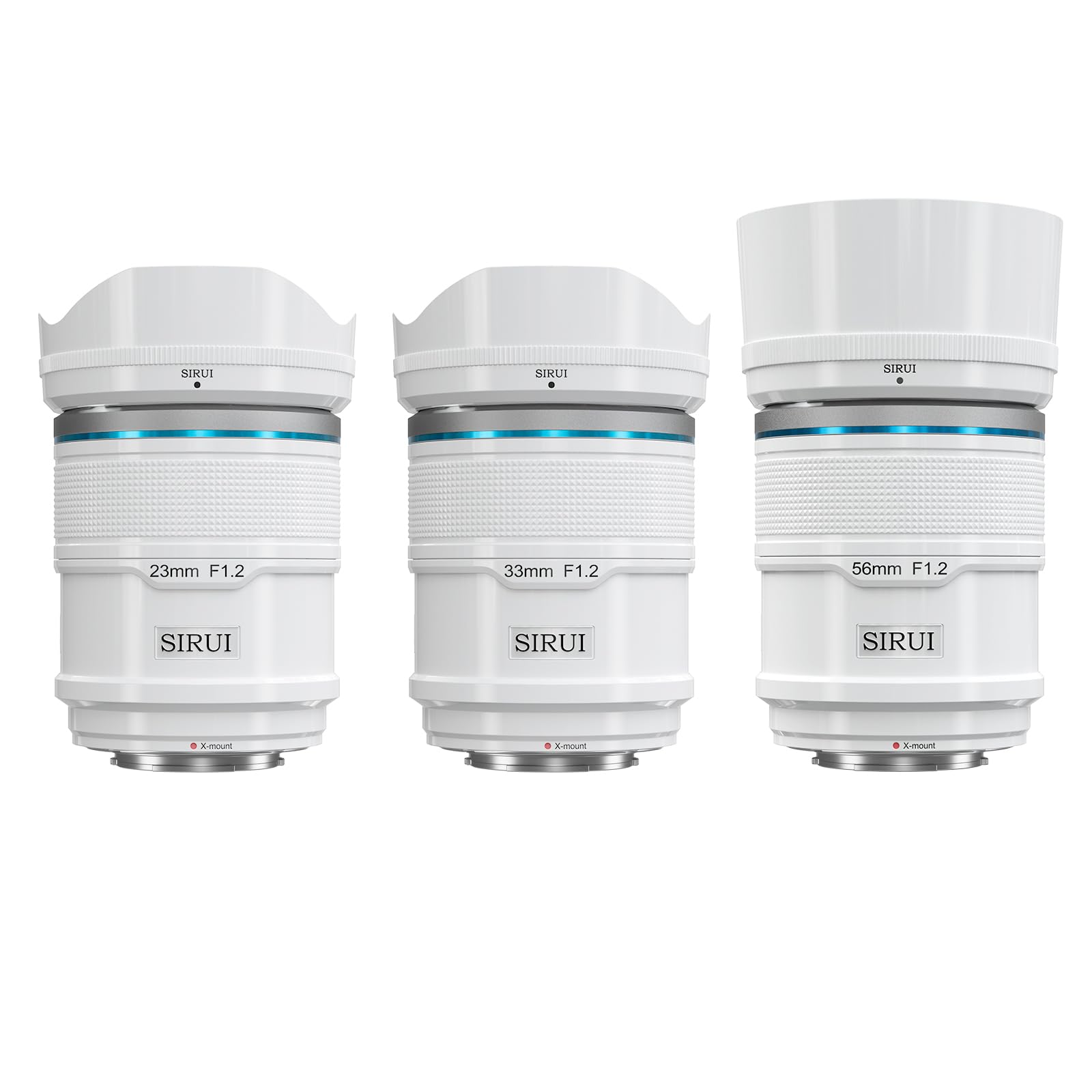 SIRUI Sniper Autofocus Lens Wide Angle Camera Lens Set, 23mm, 33mm, 56mm, F1.2 APS-C (X Mount, White) білий
SIRUI Sniper Autofocus Lens Wide Angle Camera Lens Set, 23mm, 33mm, 56mm, F1.2 APS-C (X Mount, White) білий