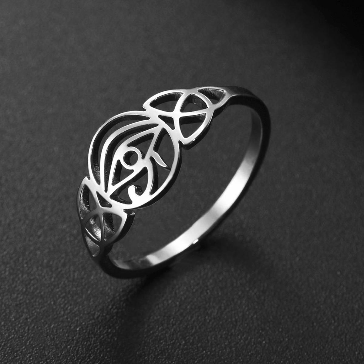 LIKGREAT Stainless Steel Ancient Egypt Ra Udjat Ring Eye Of Horus Celtics Knot Ring for Women Protection Amulet Egyptian Jewelry 11
LIKGREAT Stainless Steel Ancient Egypt Ra Udjat Ring Eye Of Horus Celtics Knot Ring for Women Protection Amulet Egyptian Jewelry 11