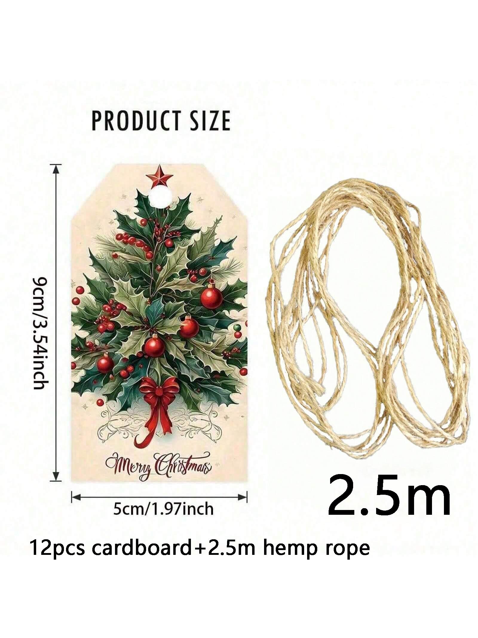 48pcs Elegant Retro Christmas Gift Label with Hemp Rope | Classic Holiday Gift Label, Christmas Tree Decoration, Party Decoratio 0
48pcs Elegant Retro Christmas Gift Label with Hemp Rope | Classic Holiday Gift Label, Christmas Tree Decoration, Party Decoratio 0