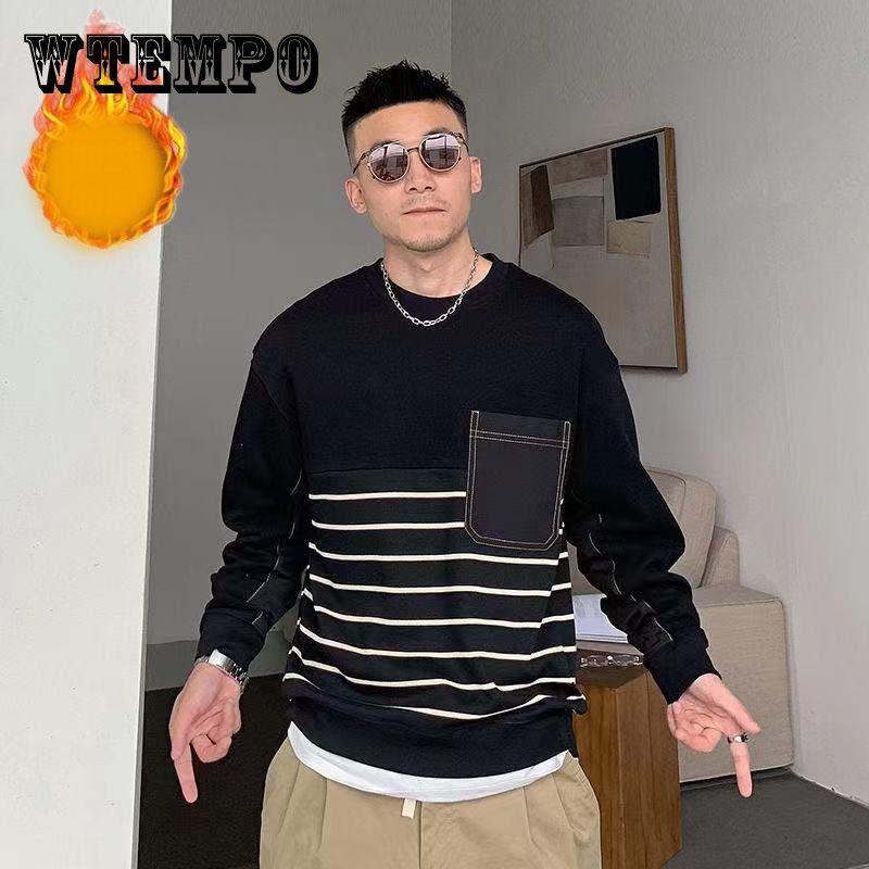 Осенне-зимний мужской полосатый свитер с круглым вырезом и длинными рукавами, свободная куртка, повседневный толстый теплый топ
Осенне-зимний мужской полосатый свитер с круглым вырезом и длинными рукавами, свободная куртка, повседневный толстый теплый топ
