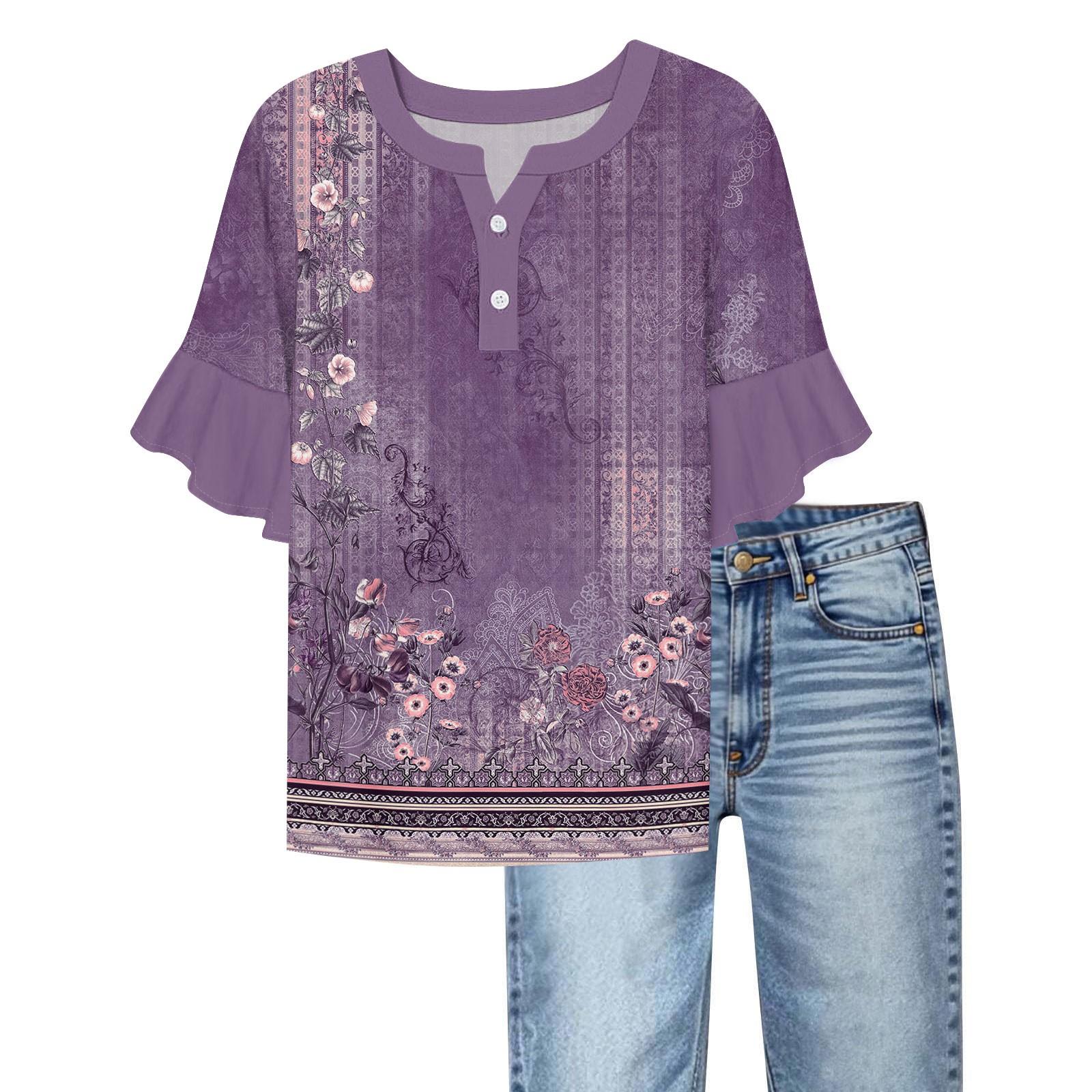 Women s Casual Fashion V-neck Ruffled Sleeves Loose Versatile Color Short Sleeves XL
Women s Casual Fashion V-neck Ruffled Sleeves Loose Versatile Color Short Sleeves XL