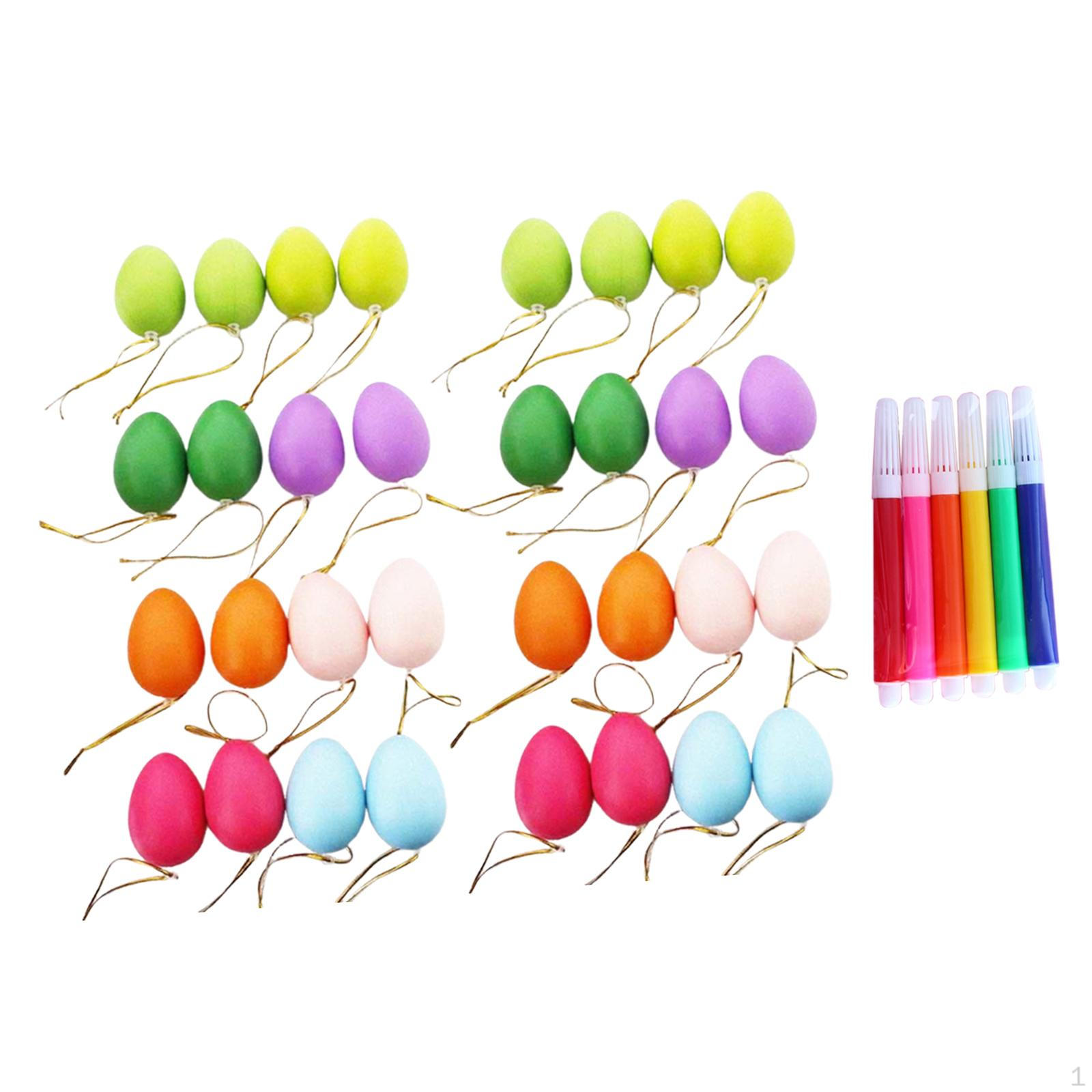 32 Pieces Easter Egg DIY Kit with 6 Color Pens Colorful Crafting Supplies Fake Eggs for Hanging
32 Pieces Easter Egg DIY Kit with 6 Color Pens Colorful Crafting Supplies Fake Eggs for Hanging