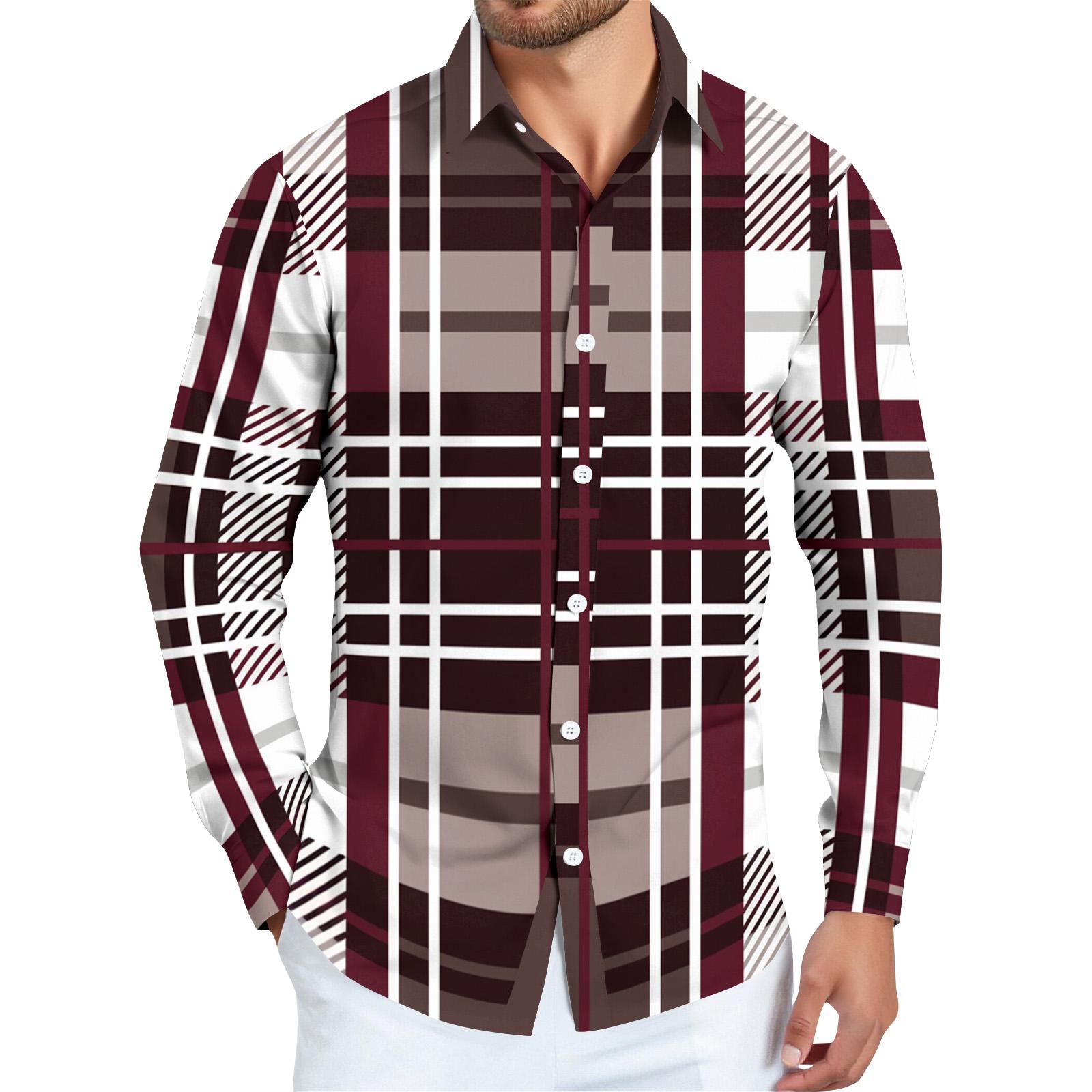 Men s striped print long sleeve button-up shirt XL білий
Men s striped print long sleeve button-up shirt XL білий