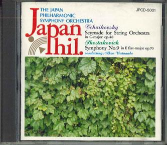 CD AKIO WATANABE - Tchaikovsky: Serenade For Strings; JPCD5001 JAPAN PHILHARMO Japan Classical Used
CD AKIO WATANABE - Tchaikovsky: Serenade For Strings; JPCD5001 JAPAN PHILHARMO Japan Classical Used