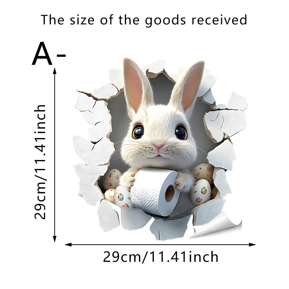 1pc Vinyl Toilet Stickers Realistic Bunny with Colorful Easter Eggs, Self-adhesive Art Mural for Washroom Tank Seat Cover 1
1pc Vinyl Toilet Stickers Realistic Bunny with Colorful Easter Eggs, Self-adhesive Art Mural for Washroom Tank Seat Cover 1