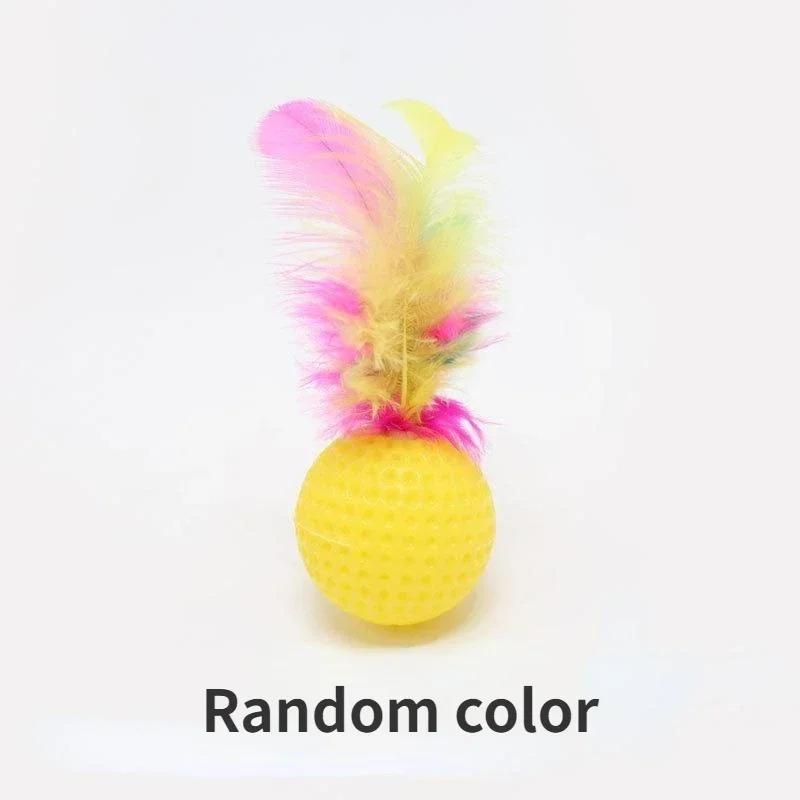 5Pcs Cat Toy Feather Golf Ball with Rustling Sound Interactive Kitten Teaser Scratching Ball Random Color
5Pcs Cat Toy Feather Golf Ball with Rustling Sound Interactive Kitten Teaser Scratching Ball Random Color