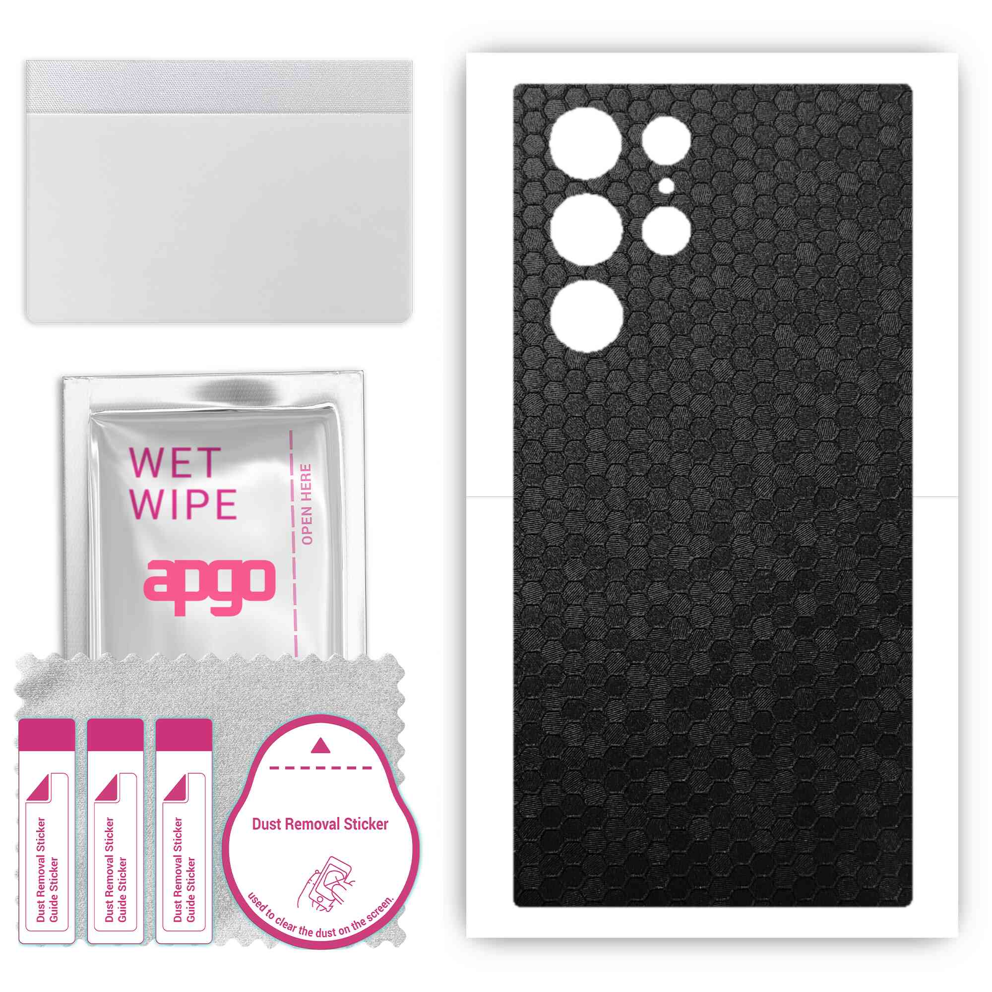 apgo Protective Skin Sticker for the back compatible with Samsung Galaxy S22 Ultra, Wrap Film, Foil, Vinyl - Pattern Black Honeycomb
apgo Protective Skin Sticker for the back compatible with Samsung Galaxy S22 Ultra, Wrap Film, Foil, Vinyl - Pattern Black Honeycomb