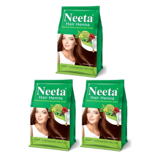 Neeta Pure Henna Powder for Hair Colour with 5 Natural Herbs, Natural Brown Hair Colour For Women and Men, Natural Color(125g Each - Pack of 3)
Neeta Pure Henna Powder for Hair Colour with 5 Natural Herbs, Natural Brown Hair Colour For Women and Men, Natural Color(125g Each - Pack of 3)