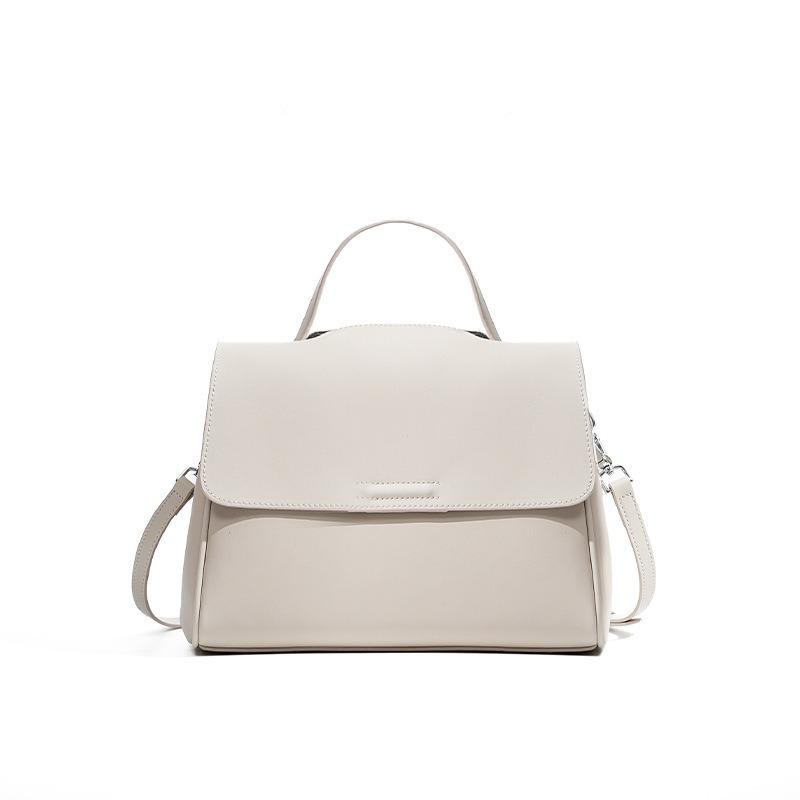 Новая женская кожаная рабочая сумка через плечо, вместительная, с высоким чувством стиля, повседневная, для поездок на работу, универсальная сумка-мессенджер бежевый