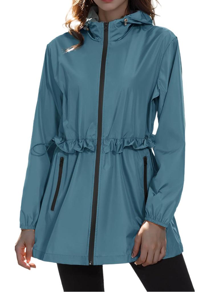 Hooded Rainproof Jacket Outdoor Sports Waterproof Jacket Waterproof Jacket Top XXL озеро синього кольору
Hooded Rainproof Jacket Outdoor Sports Waterproof Jacket Waterproof Jacket Top XXL озеро синього кольору