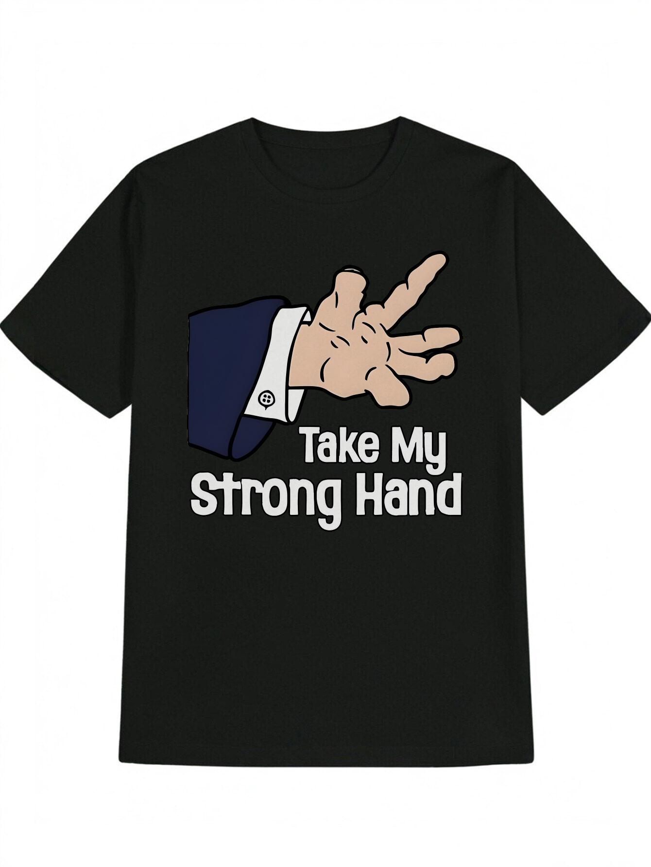 Casual Graphic T-shirt - Take My Strong Hand Peace Sign Print S
Casual Graphic T-shirt - Take My Strong Hand Peace Sign Print S