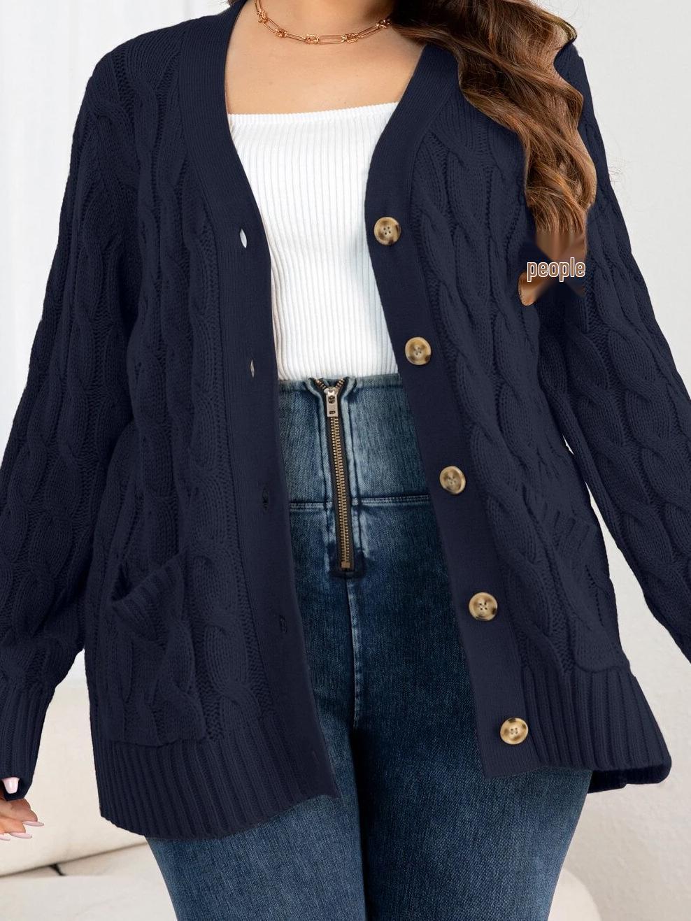 2026 Spring Women s Casual Wool Cardigan - Round Neck, Loose Fit, Solid Color Knitwear 3XL темно-синий
2026 Spring Women s Casual Wool Cardigan - Round Neck, Loose Fit, Solid Color Knitwear 3XL темно-синий