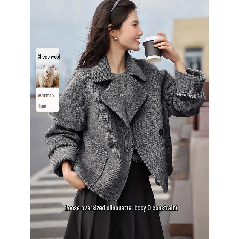 XWI Elegant Short Double-Faced Wool Blend Coat XL
XWI Elegant Short Double-Faced Wool Blend Coat XL