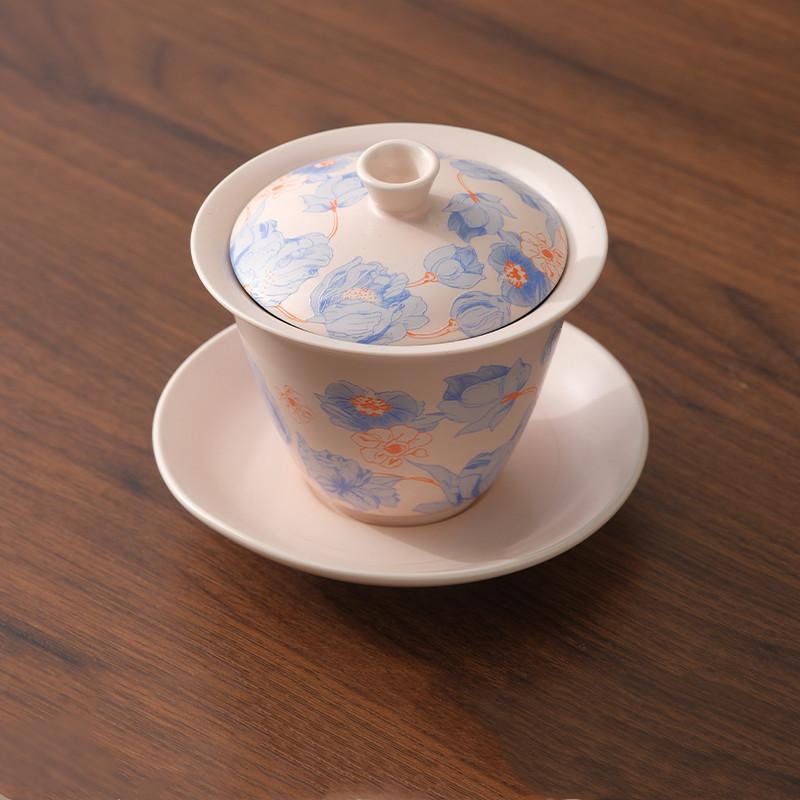 Chinese Traditional Ceramic Gaiwan Teacup Handmade Flowers Tea Tureen Travel Portable Tea Bowl Household Teaware Accessories
Chinese Traditional Ceramic Gaiwan Teacup Handmade Flowers Tea Tureen Travel Portable Tea Bowl Household Teaware Accessories