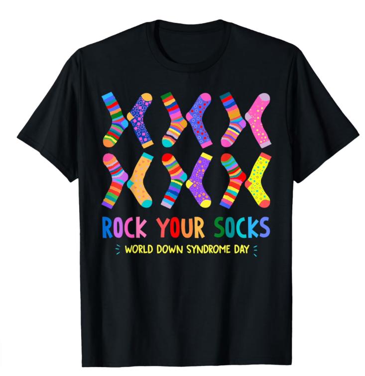 Korean Style Versatile Fashion Retro Rock Your Socks TShirt Colorful Socks Graphic Casual Short Sleeve Tee Women Clothing 4XL
Korean Style Versatile Fashion Retro Rock Your Socks TShirt Colorful Socks Graphic Casual Short Sleeve Tee Women Clothing 4XL