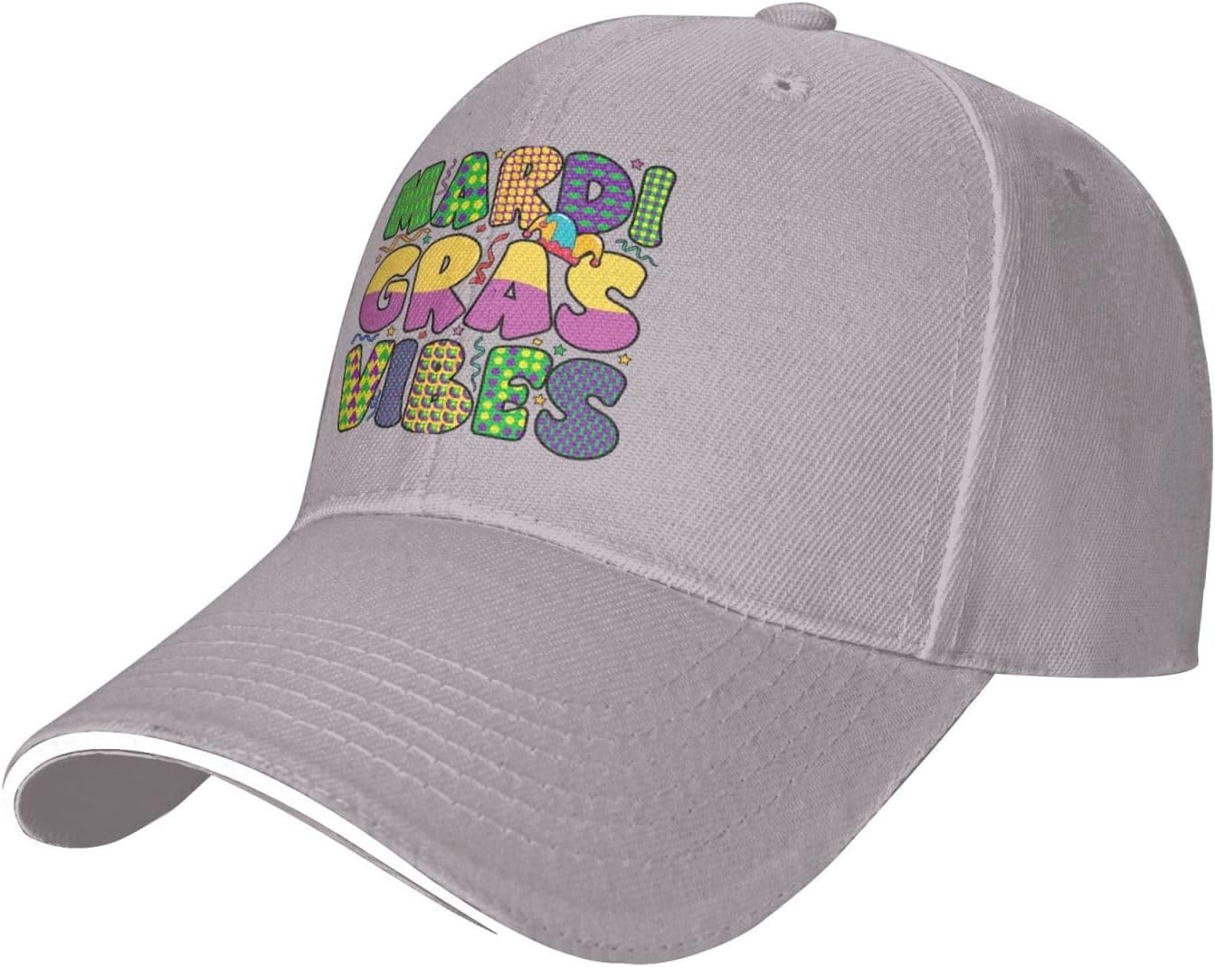 Mardi Gras Vibes Printed Baseball Cap Polyester Casual Adjustable Summer Unisex Adult Hat One Size
Mardi Gras Vibes Printed Baseball Cap Polyester Casual Adjustable Summer Unisex Adult Hat One Size