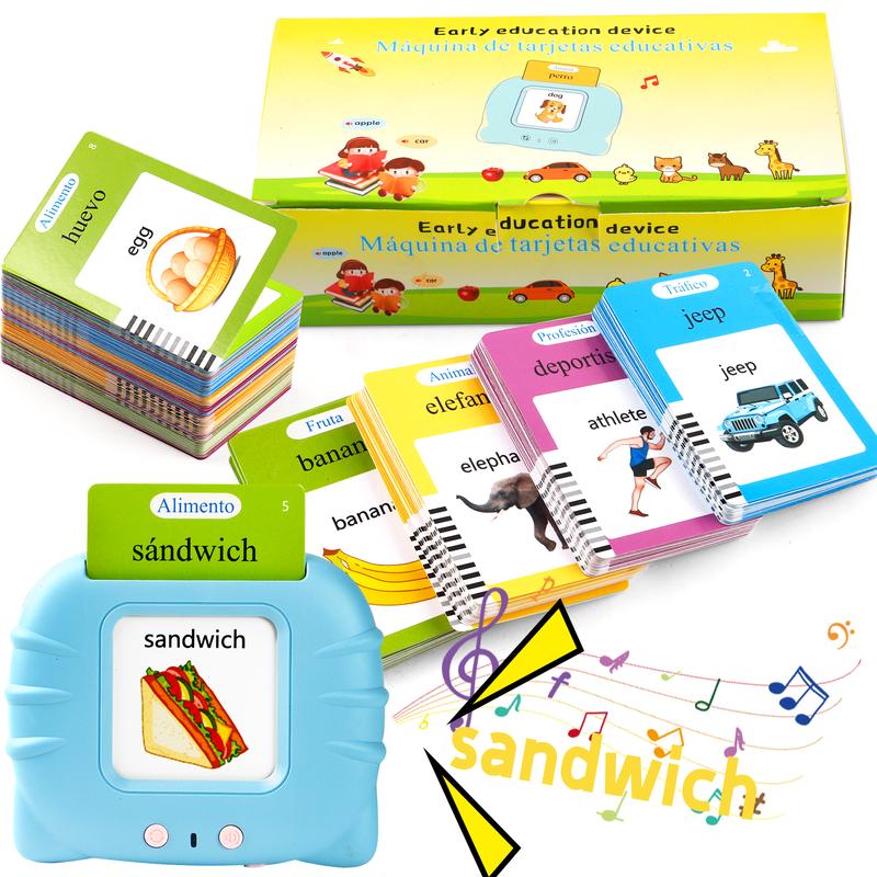 English & Spanish Bilingual Talking Flash Cards Toy for Kids with 224 Sight Words - Educational Language Learning Toy
English & Spanish Bilingual Talking Flash Cards Toy for Kids with 224 Sight Words - Educational Language Learning Toy