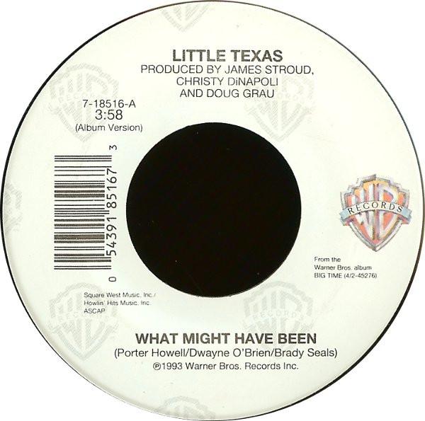 7inch Record LITTLE TEXAS - What Might Have Been 718516 Warner Bros. Re 1993 US Folk Used
7inch Record LITTLE TEXAS - What Might Have Been 718516 Warner Bros. Re 1993 US Folk Used
