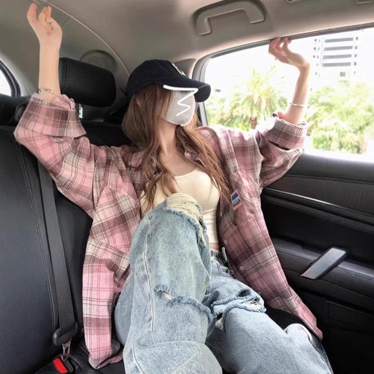 Women s Retro Plaid Long Sleeve Shirt Jacket - Early Autumn Versatile Hong Kong Style with Sun Protection XL розовый
Women s Retro Plaid Long Sleeve Shirt Jacket - Early Autumn Versatile Hong Kong Style with Sun Protection XL розовый