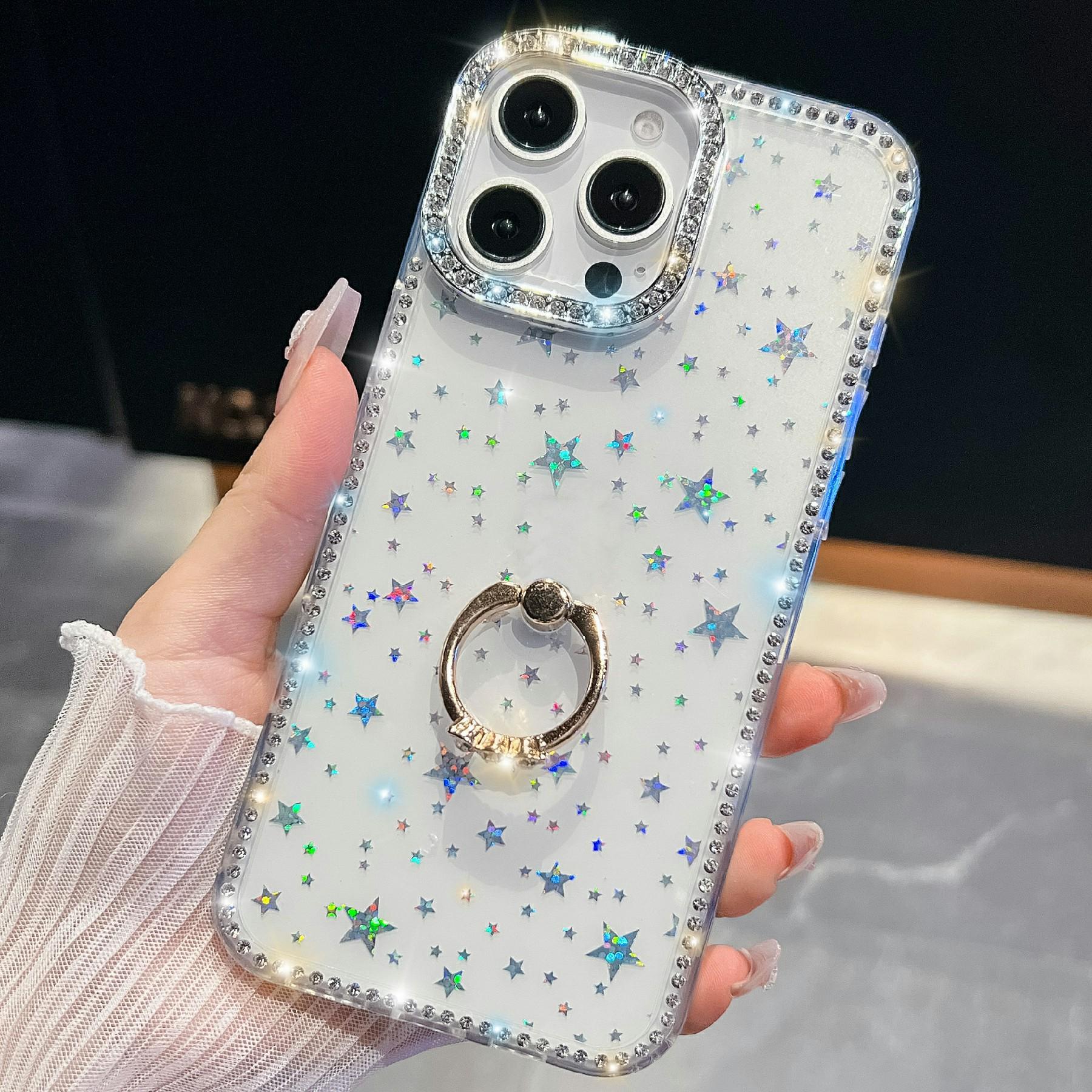 For iPhone 14 Pro Max Case with Ring Kickstand Rhinestone Edge TPU+PC IMD Phone Cover F
For iPhone 14 Pro Max Case with Ring Kickstand Rhinestone Edge TPU+PC IMD Phone Cover F