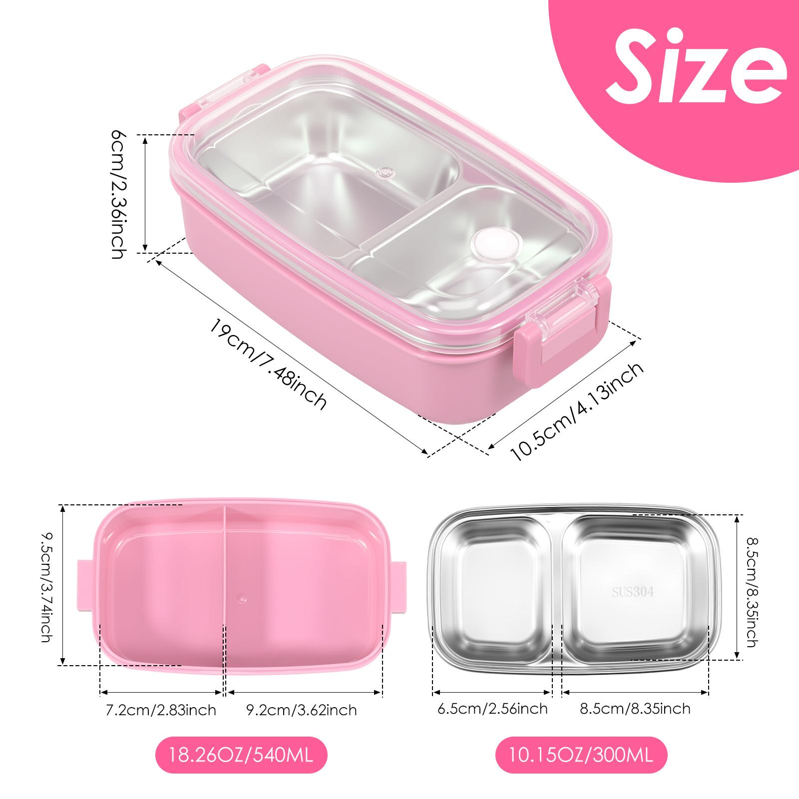 540ml Portable Lunch Boxes 2 Compartment Bento Box Stainless Steel Insulated Heating Food Storage Container Kid Meal Box 540ML рожевий
540ml Portable Lunch Boxes 2 Compartment Bento Box Stainless Steel Insulated Heating Food Storage Container Kid Meal Box 540ML рожевий