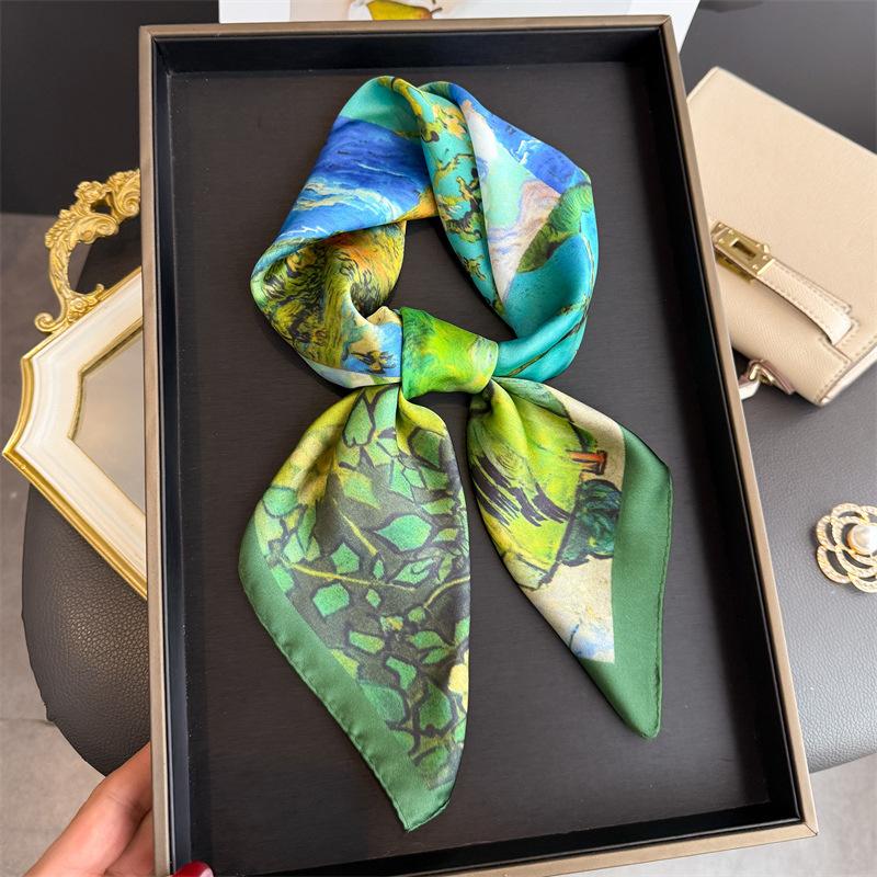 Women 70*70cm Square Silk Scarf/scarves Luxury Wrap 2025 Hair Tie Band Bag Warp Soft Neckerchief Hijab Headscarf Female Foulard 70x70cm
Women 70*70cm Square Silk Scarf/scarves Luxury Wrap 2025 Hair Tie Band Bag Warp Soft Neckerchief Hijab Headscarf Female Foulard 70x70cm