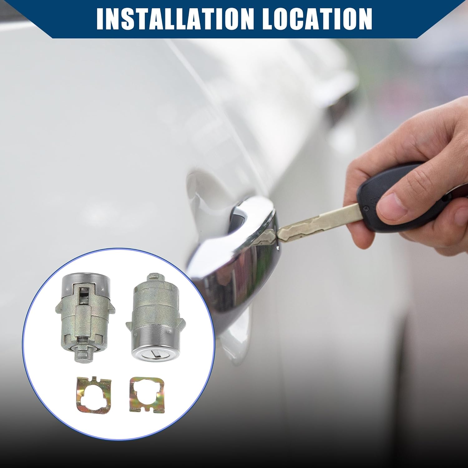 Front Left Right Door Lock Cylinder with Keys Install Hardware for Chevy Silverado Tahoe Suburban/Passenger Driver Side Door Lock Tumbler/Metal /
Front Left Right Door Lock Cylinder with Keys Install Hardware for Chevy Silverado Tahoe Suburban/Passenger Driver Side Door Lock Tumbler/Metal /