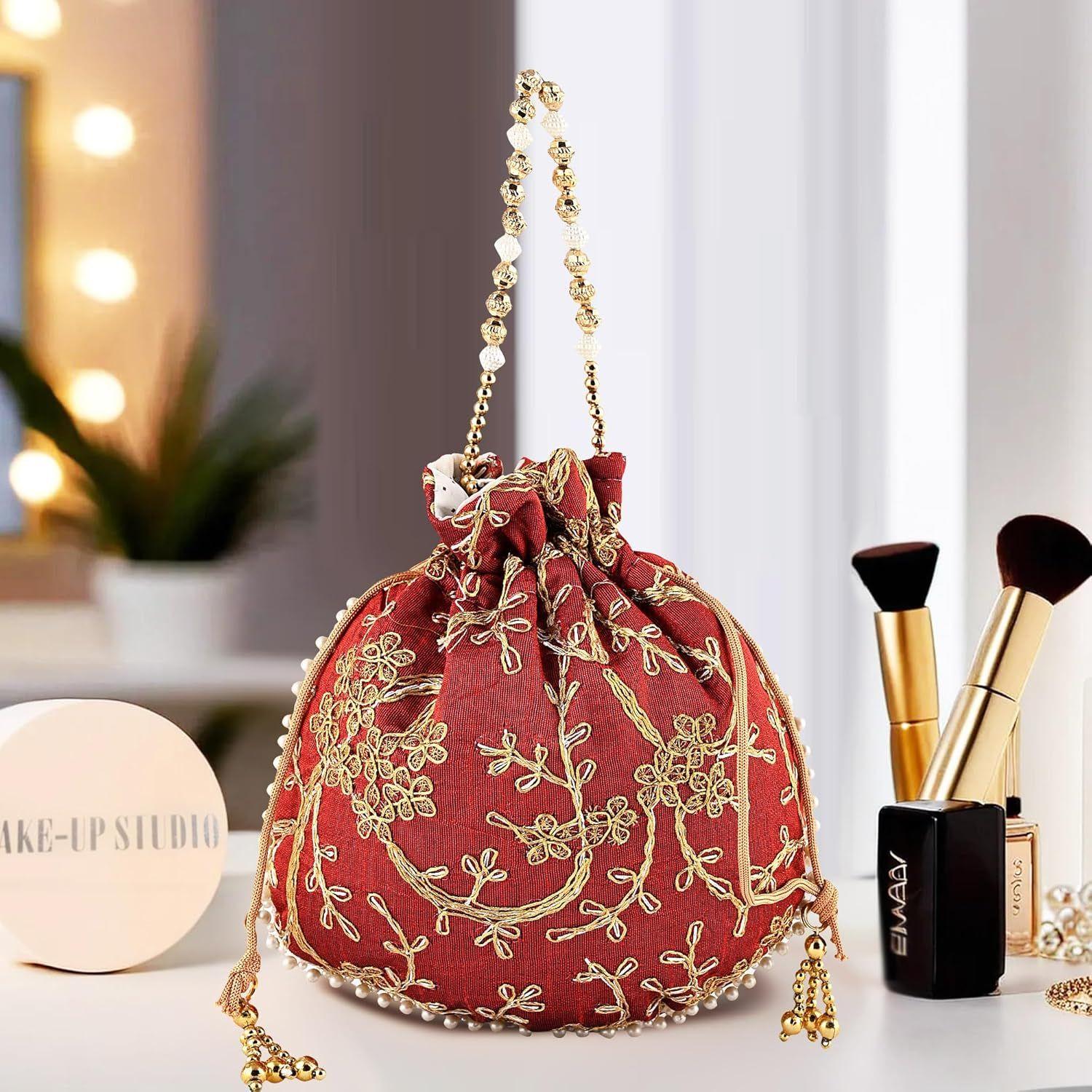 Сумки-потли для дам и девушек | Женские подарочные мешочки для праздничных сезонов | Сумка-кошелек для невесты с вышивкой - Бордовый
Сумки-потли для дам и девушек | Женские подарочные мешочки для праздничных сезонов | Сумка-кошелек для невесты с вышивкой - Бордовый