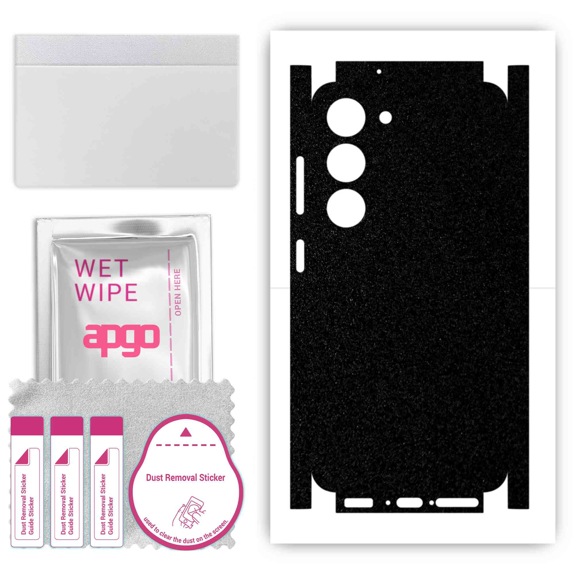 apgo Protective Skin Sticker for the back+sides compatible with Samsung Galaxy S23, Full Wrap Film, Foil, Vinyl - Pattern Matte Black
apgo Protective Skin Sticker for the back+sides compatible with Samsung Galaxy S23, Full Wrap Film, Foil, Vinyl - Pattern Matte Black